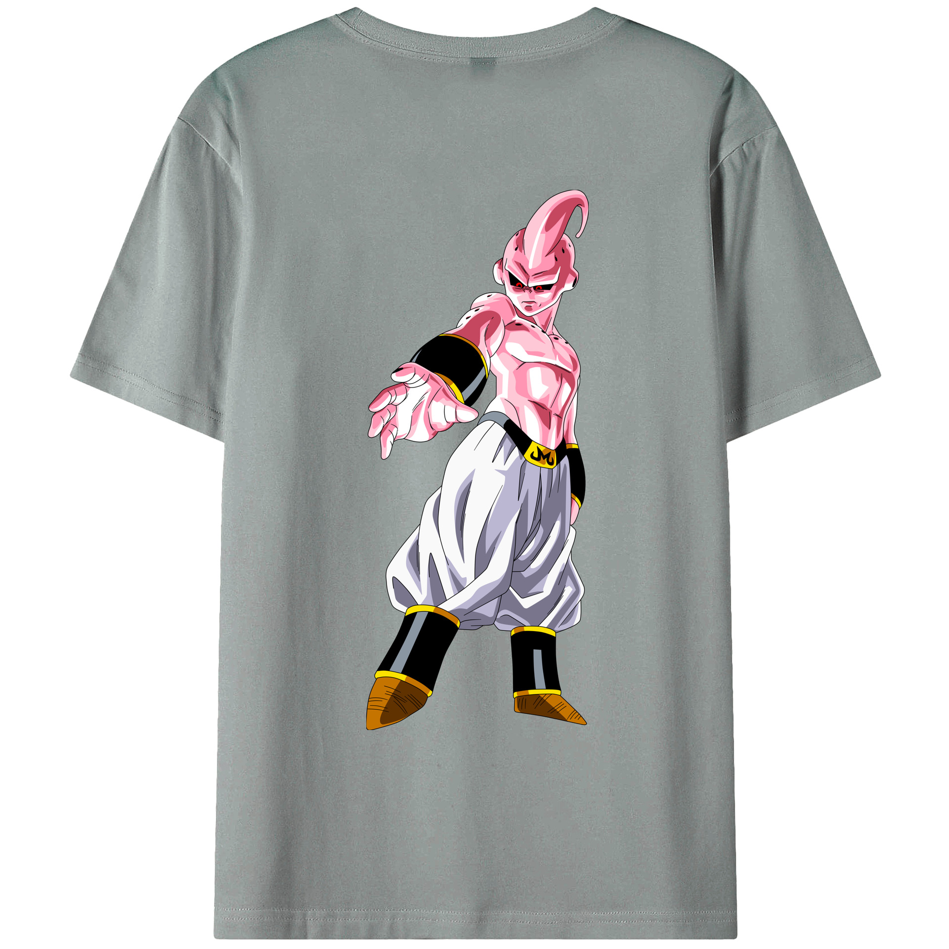 （画像用） ドラゴンボール 魔人ブウ DRAGON BALL Majin Buu 綿100％ メンズ半袖Tシャツ（バックプリント） 通気性
